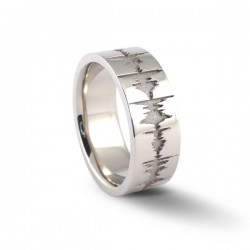 Use your personal recording to create your own custom Soundwave Waveform Ring.