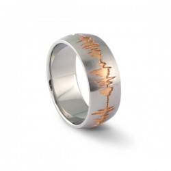 Custom Soundwave Ring etch the image of your personal sound wave onto a ring to create a one of a kind expression of you! Choose to record your wedding vows and create unique wedding rings .