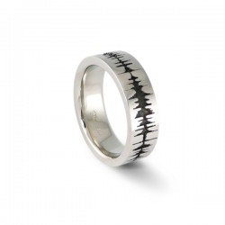 Create a one of a kind soundwave ring using your own personally recorded voice message. These unique waveform ring are all one of a kind pieces create to last lifetimes.