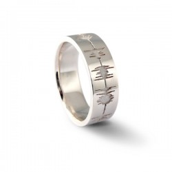 Custom Soundwave Rings etch the image of your personal sound wave onto a ring to create a one of a kind expression of you! Choose to record a voice message or use a line from your favourite piece of music.