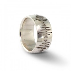 Create a one of a kind soundwave ring using your own personally recorded voice message. These unique waveform ring are all one of a kind pieces create to last lifetimes.