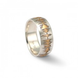 Create a one of a kind soundwave ring using your own personally recorded voice message. These unique waveform ring are all one of a kind pieces create to last lifetimes.