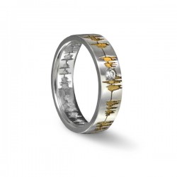 Custom Soundwave Rings etch the image of your personal sound wave onto a ring to create a one of a kind expression of you! Choose to record a voice message or use a line from your favourite piece of music.